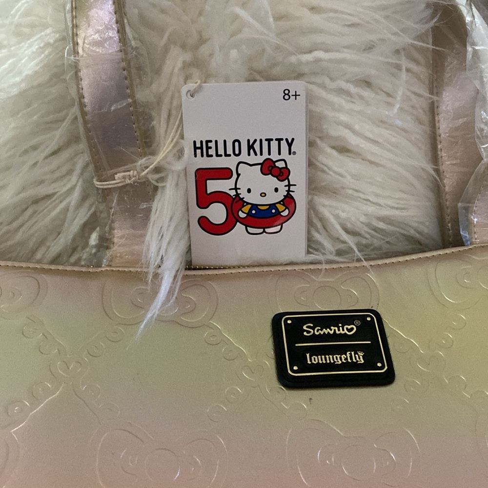 Gold Textured Tote Bag with Shimmery Finish - Picture 6 of 13
